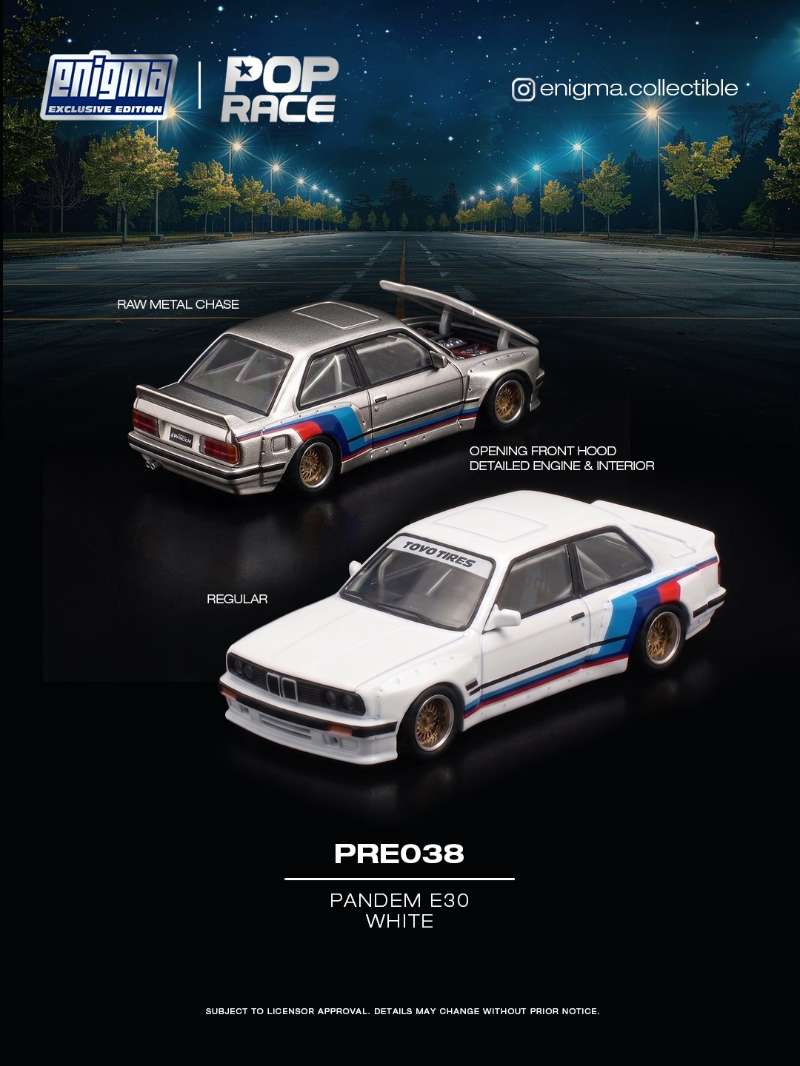 1/64 Pandem E30, white - Poprace Enigma - PRE038 ***Pre Order***