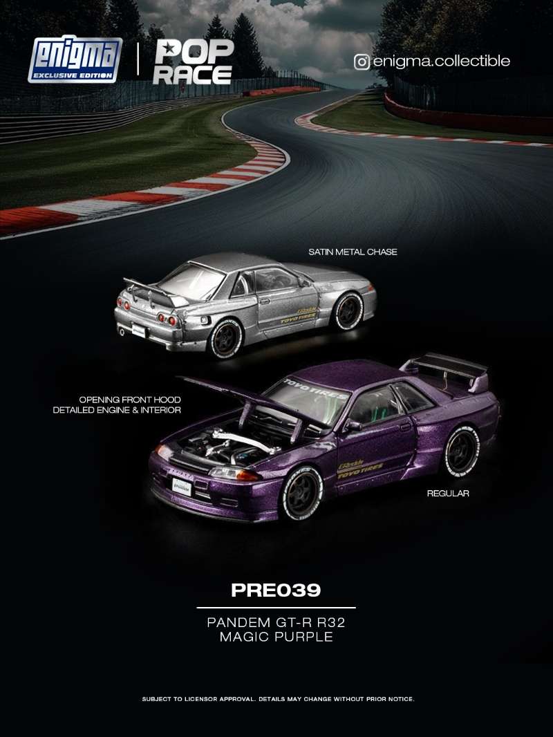 1/64 Pandem GT-R R32, magic purple - Poprace Enigma - PRE039 ***Pre Order***