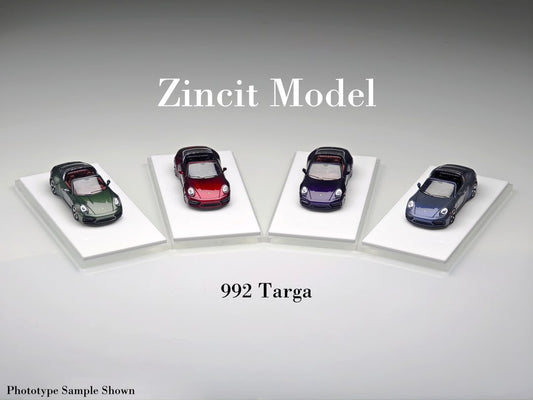 1/64 Porsche 992 Targa  - Zincit Model - 4 colour options ***Pre Order***