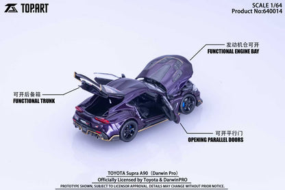 1/64 Supra A90 (Darwin Pro Widebody Version) - TopArt Models - TAO-640014 Purple *** Pre Order ***
