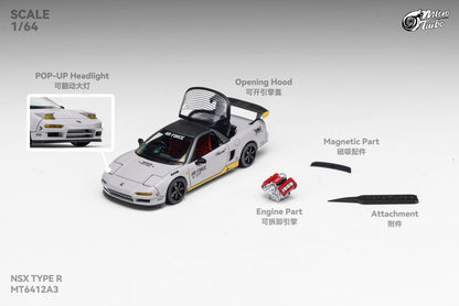 1/64 NSX Mk1 NA1 NSX-R Air Force Gray Livery  - Micro Turbo - MT6412A3 *** Pre Order ***