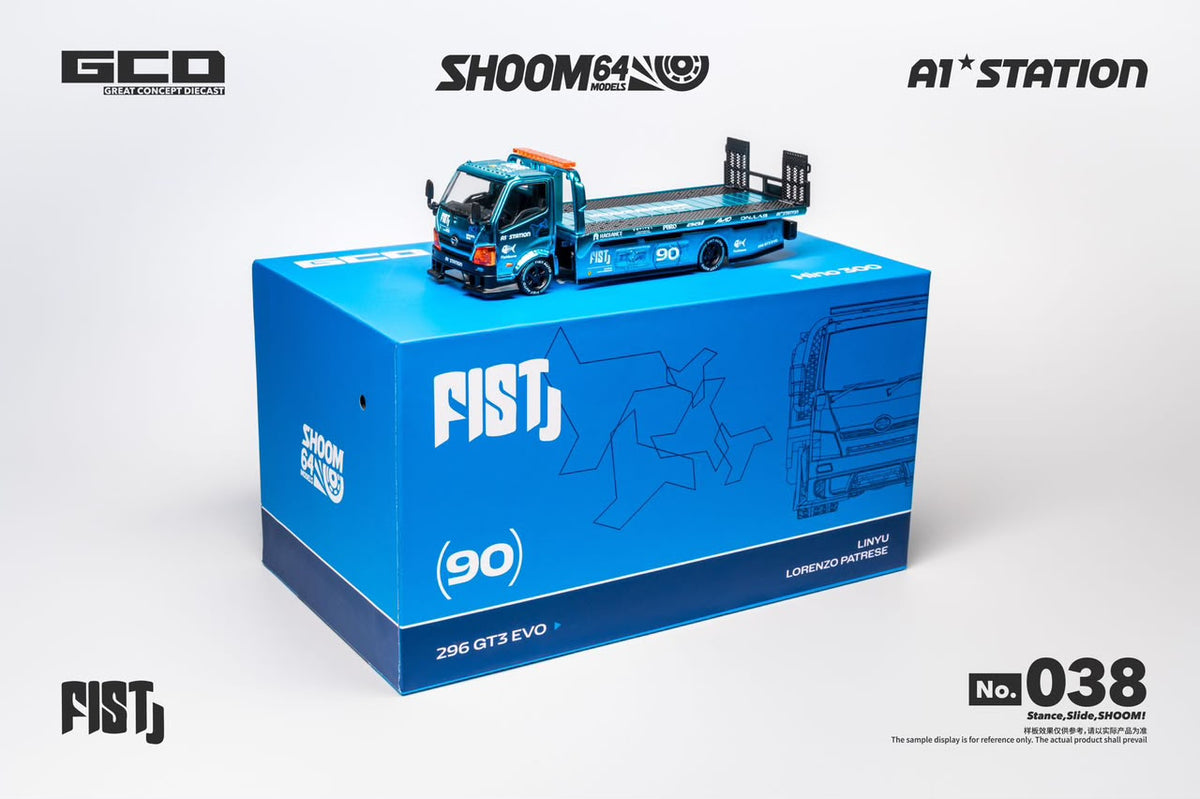 1/64 FOSHAN APAXPO - FIST x GDC x A1 Station x Shoom64 Hino 300 modified flatbed trailer - 2026 Auto Passion Alliance (APAxpo) - Shoom64 -   ***coming soon***