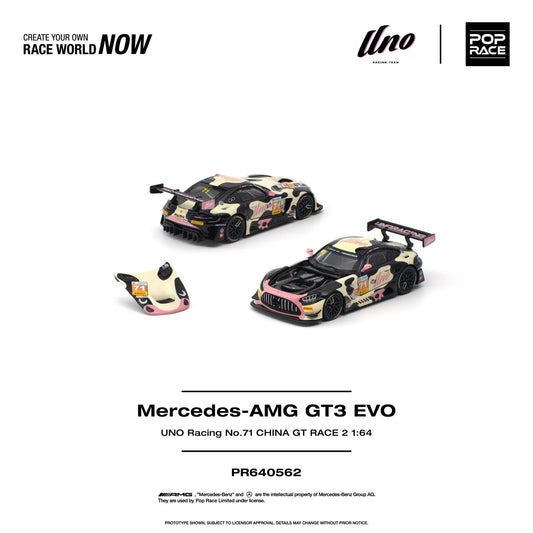1/64 Mercedes AMG GT3 EVO UNO Racing NO.71 China GT Race 2 "Mumu"  - Poprace - PR640562 *** Pre order ***