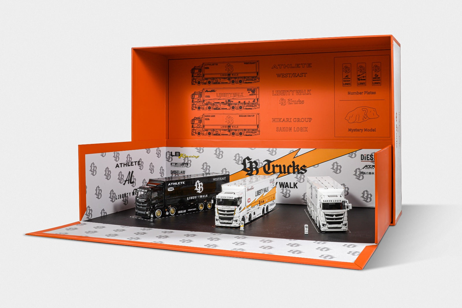 1/64 LBWK Mitsubishi LB-TRUCKS Fuso Super Great 3 Truck Set with