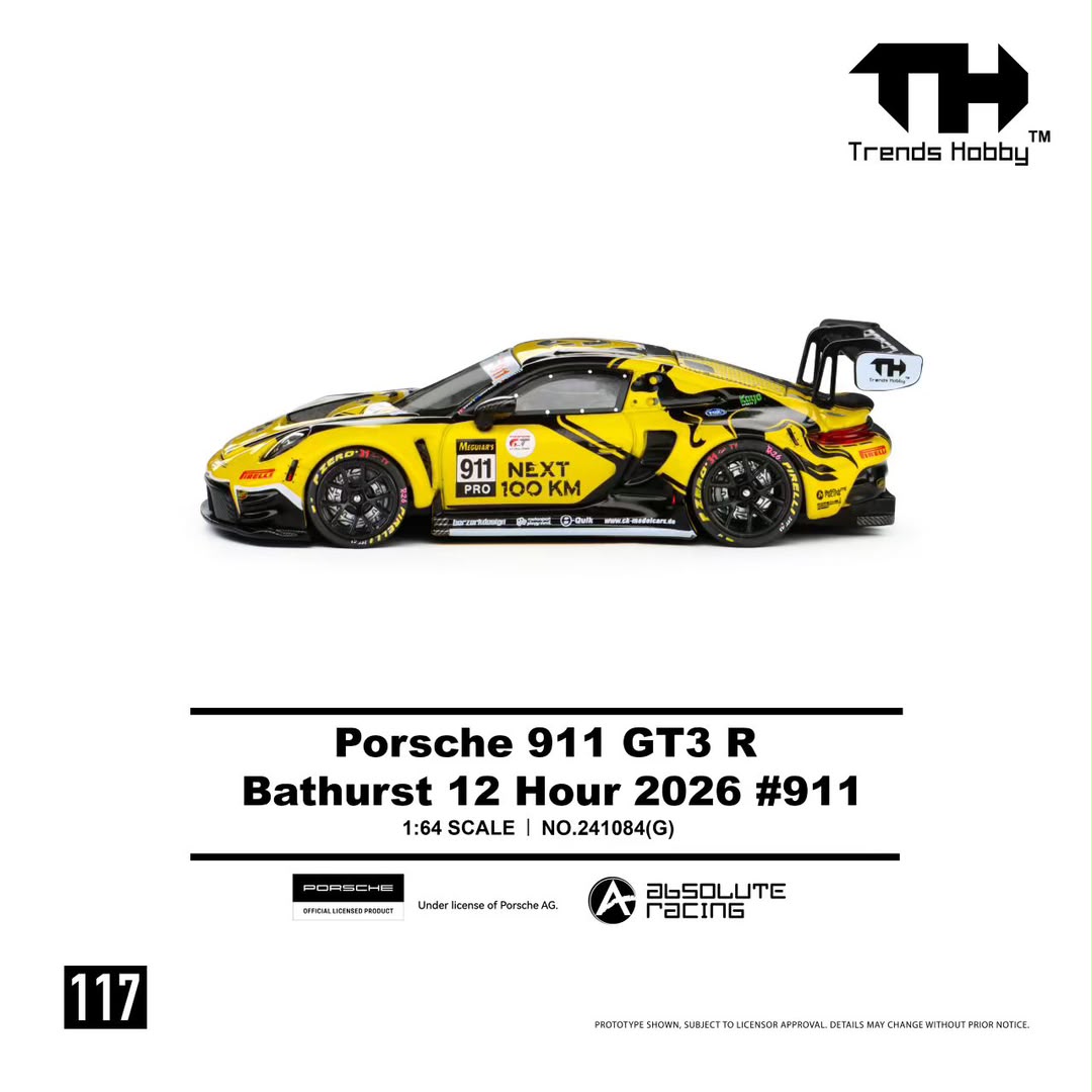 1/64 Porsche 911 GT3 R Bathurst 12 Hours 2026 - Trends Hobby - 241084(G) 117