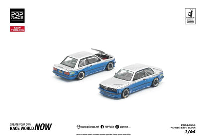 1/64 Pandem E30, silver/blue - Poprace - PR640536