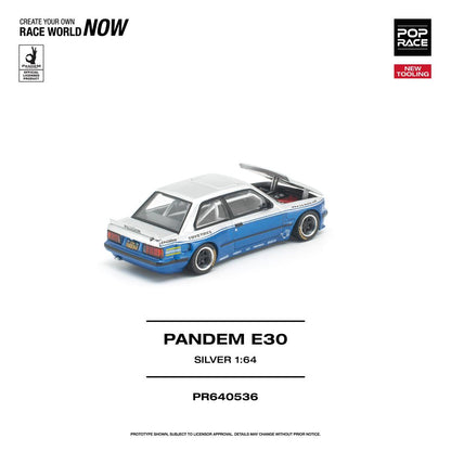 1/64 Pandem E30, silver/blue - Poprace - PR640536