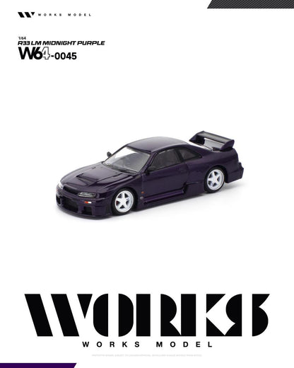 1/64 Nissan R33 LM, midnight purple - Works Models - W64-0045