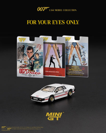 1/64 LOTUS ESPRIT TURBO WHITE JAMES BOND FOR YOUR EYES ONLY (RHD) - ENGLISH BLISTER PACKAGING - MGT00907-007E