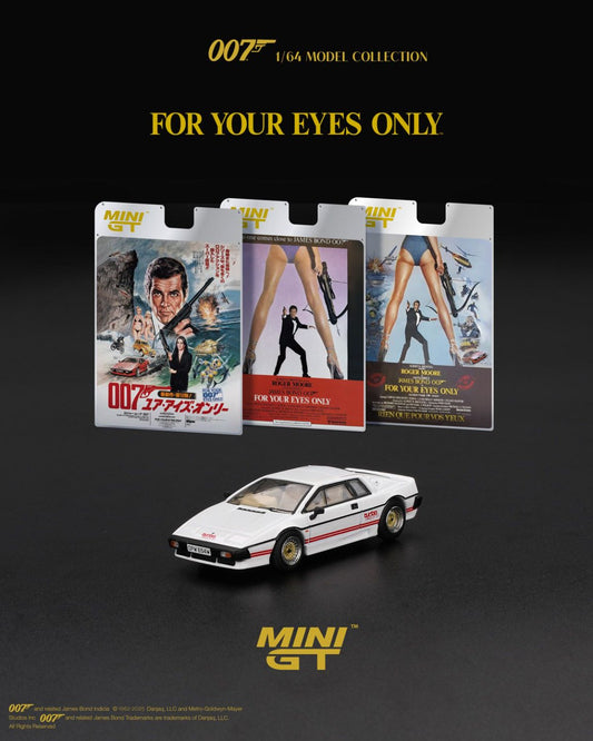 1/64 LOTUS ESPRIT TURBO WHITE JAMES BOND FOR YOUR EYES ONLY (RHD) - ENGLISH BLISTER PACKAGING - MGT00907-007E