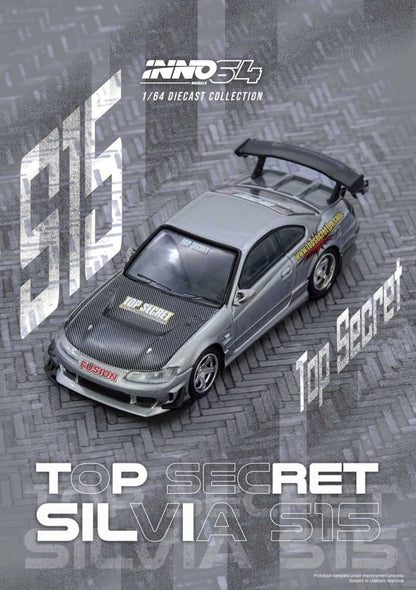 1/64 TOP SECRET SILVIA (S15) Silver - Inno64 - IN64-S15TS-SIL