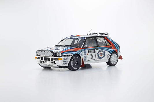 1/18 DELTA HF INTEGRALE EVOLUZIONE MARTINI (night version) N 3 WINNER RALLY 1000 LAKES 1992 DIDIER AURIOL - BERNARD OCCELLI - Kyosho - 08348L
