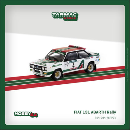 1/64 FIAT 131 ABARTH Rally Rallye de Portugal - Vinho do Porto 1978 Winner Markku Alén / Ilkka Kivimäki - Tarmac Models - T64-094-78RP04