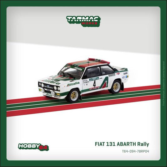 1/64 FIAT 131 ABARTH Rally Rallye de Portugal - Vinho do Porto 1978 Winner Markku Alén / Ilkka Kivimäki - Tarmac Models - T64-094-78RP04