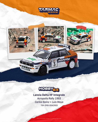 1/64 Lancia Delta HF Integrale Acropolis Rally 1993 Carlos Sainz / Luis Moya - Tarmac Models - T64-049-93ACR03
