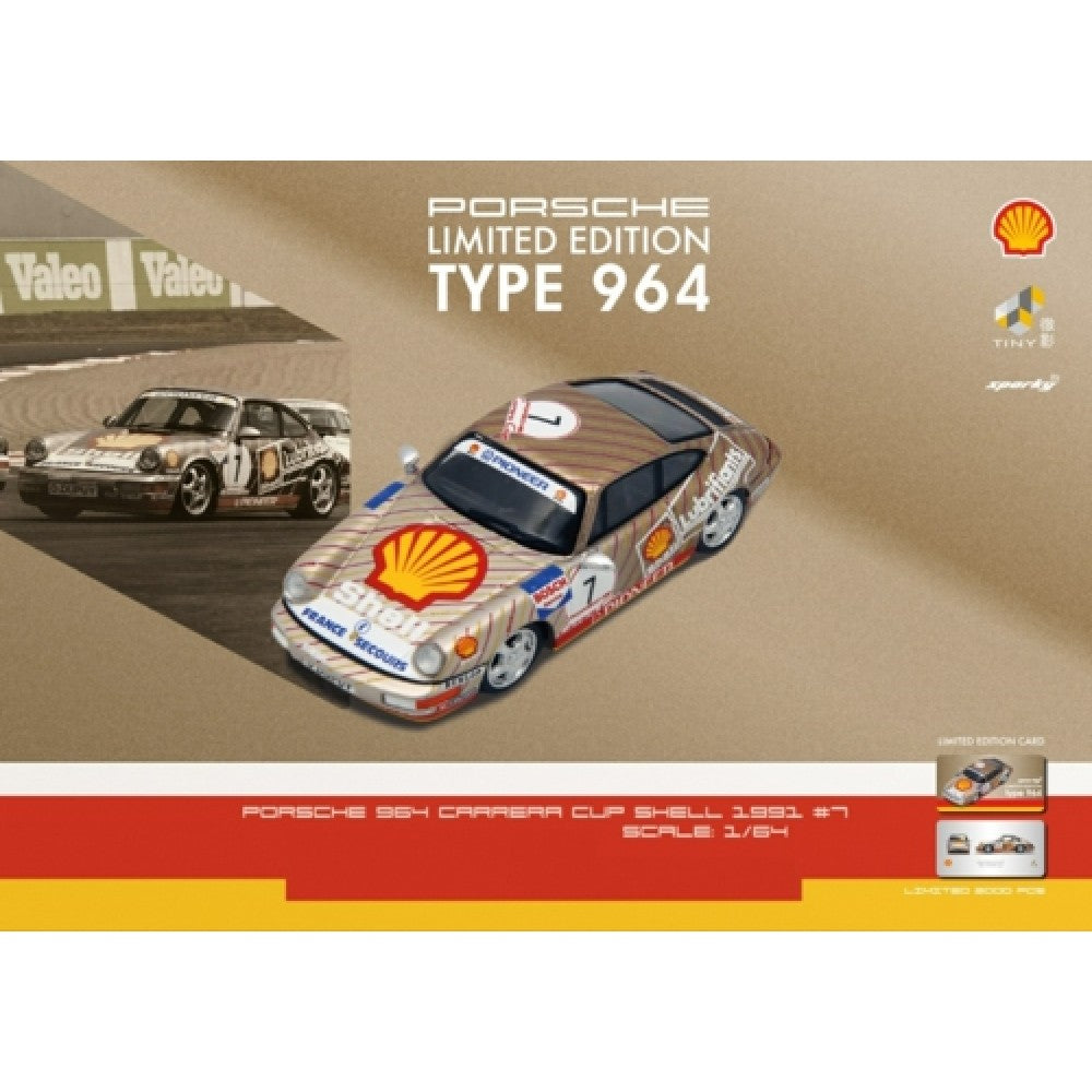 1/64 SHELL PORSCHE 911 (964) CARRERA CUP 1991 NO.7 SPARKY (SPARKY X TINY X SHELL)