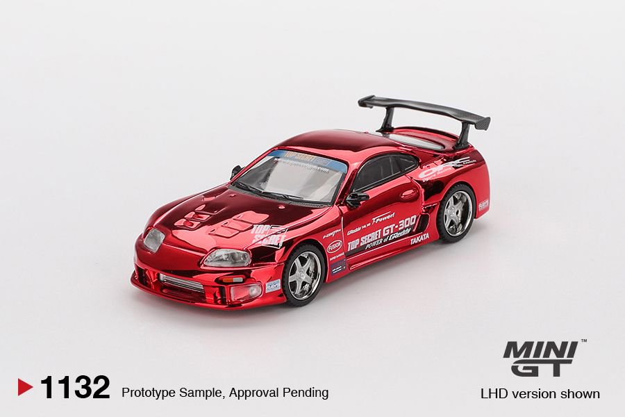 1/64 TOYOTA SUPRA (A80) TOP SECRET GT-300 TOP SECRET RED CHROME (LHD) - MGT01132