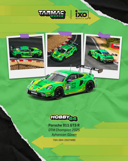 1/64 Porsche 911 GT3 R DTM Champion 2025 Ayhancan Güven - Tarmac Works - T64-084-25DTM90