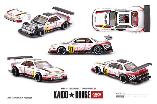 1/64 NISSAN SILVIA S13-R CIRCUIT SPEC V1 - Mini GT - MGTKHMG251