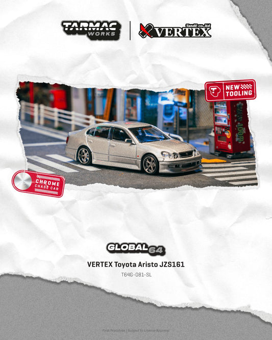 1/64 - VERTEX Toyota Aristo JZS161 Silver  - TARMAC - T64G-081-SL