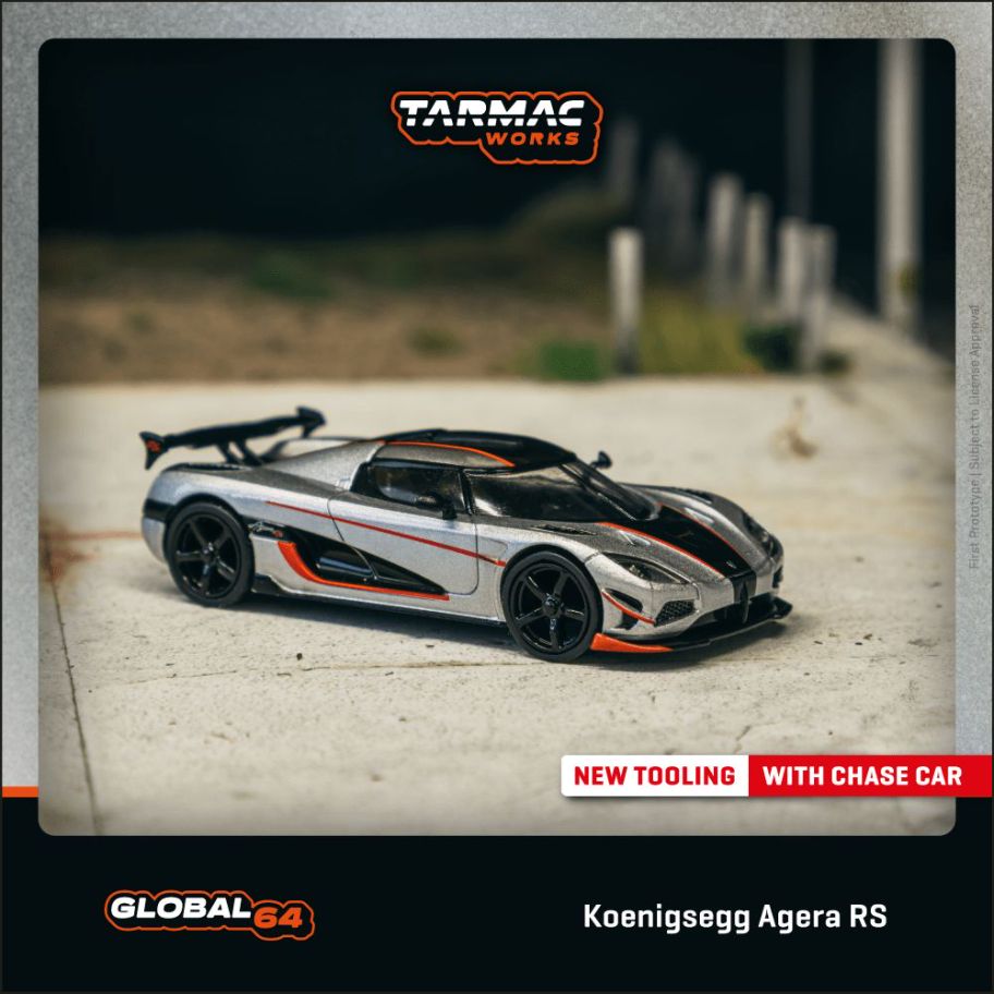 1:64 Koenigsegg Agera RS Moon Silver / Black - T64G-TL005-MS