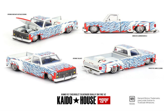 1/64 Chevrolet Silverado Dually on Fire V2 - MGTKHMG157