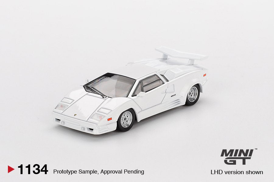 1/64  LAMBORGHINI COUNTACH 25TH ANNIVERSARY WHITE  - MGT01134