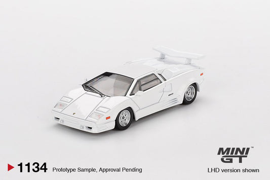 1/64  LAMBORGHINI COUNTACH 25TH ANNIVERSARY WHITE  - MGT01134