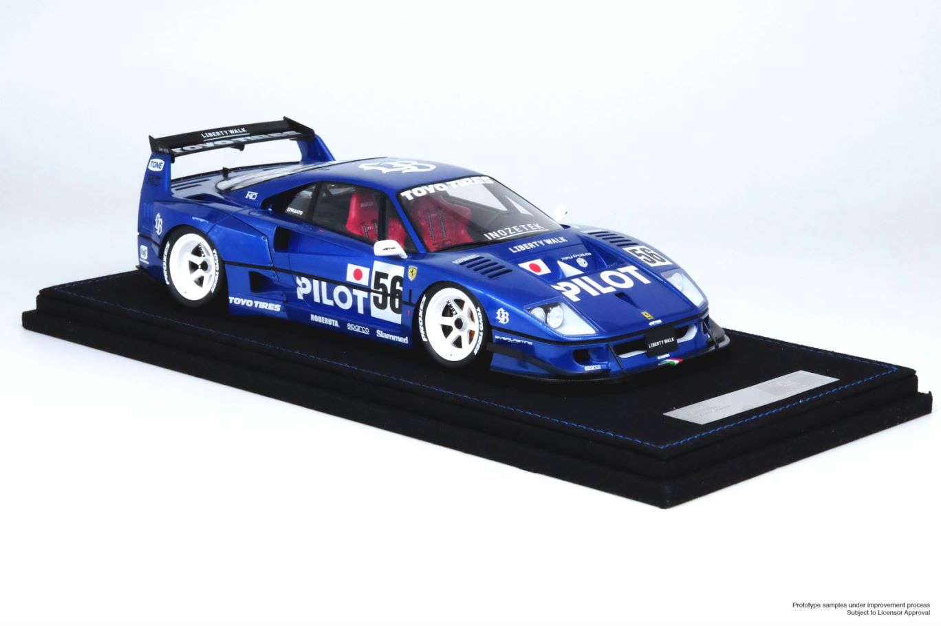 1:18 LBWK F40 Blue Tokyo Auto Salon 2024 - INNO 18 - IN18-LBWKF40-TAS24