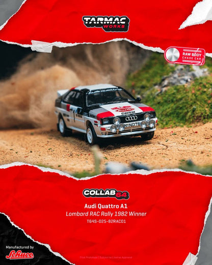 1/64 - Audi Quattro A1 Lombard RAC Rally 1982 #1 Winner - TARMAC - T64S-025-82RAC01