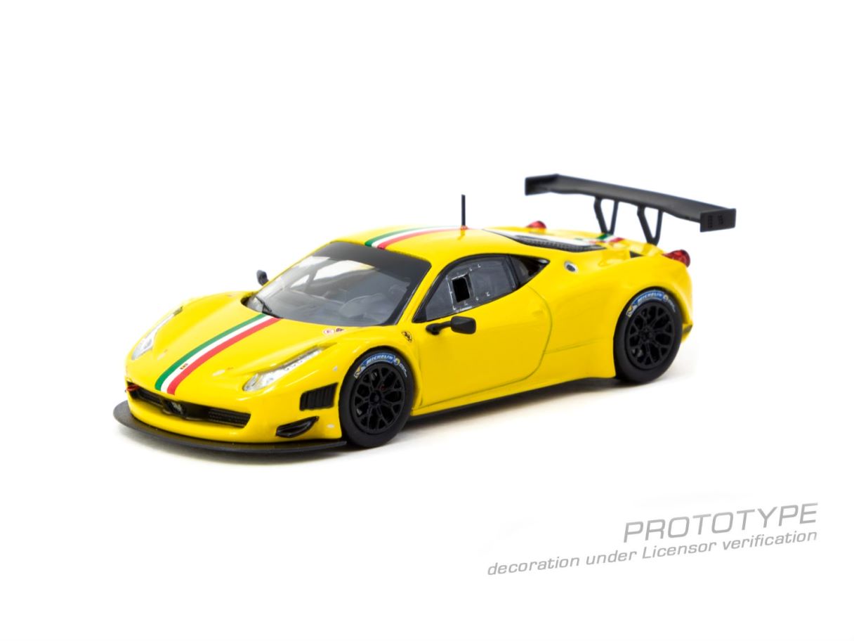 1/64 - Ferrari 458 Italia GT3 Yellow - Tarmac - T64R-073-YL