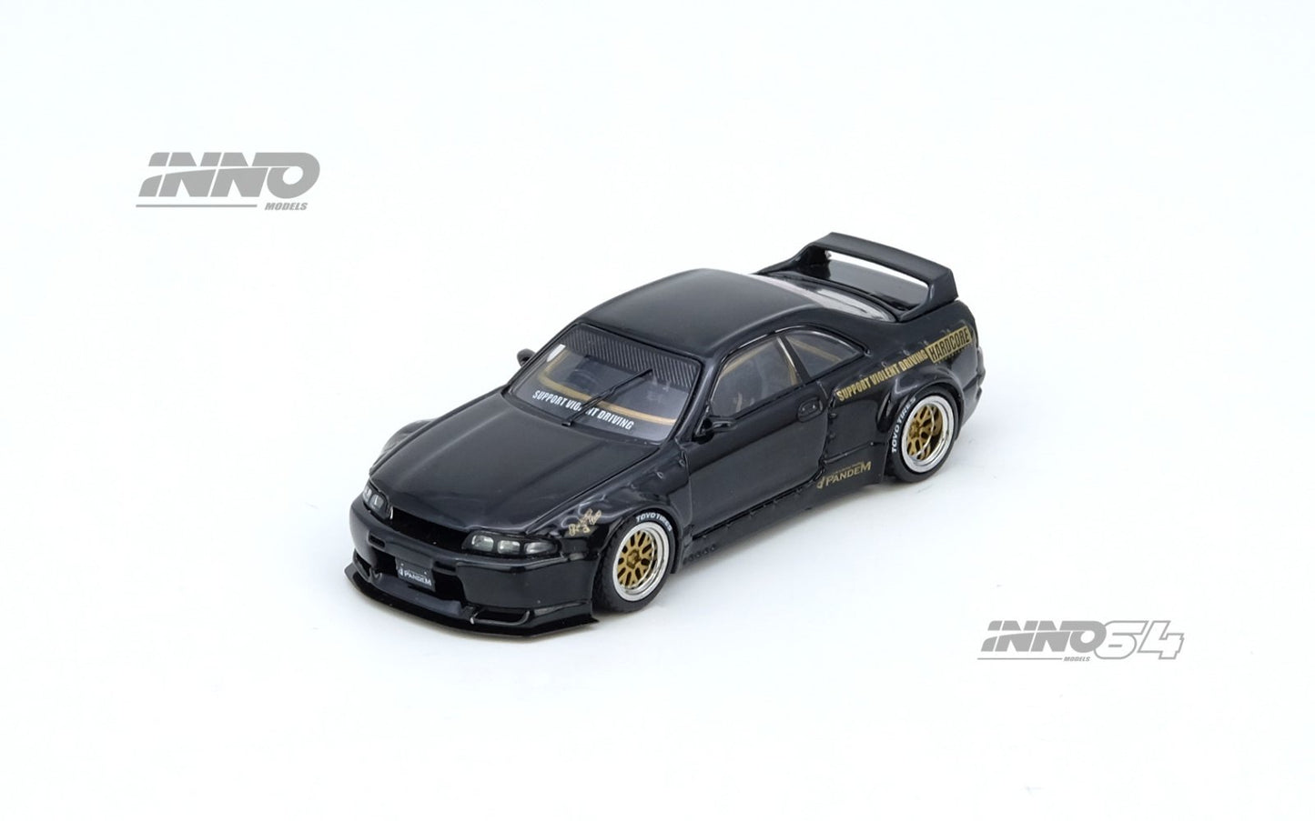 1/64 PANDEM GT-R (BCNR33) Black - Inno64 - IN64-R33P-BLA