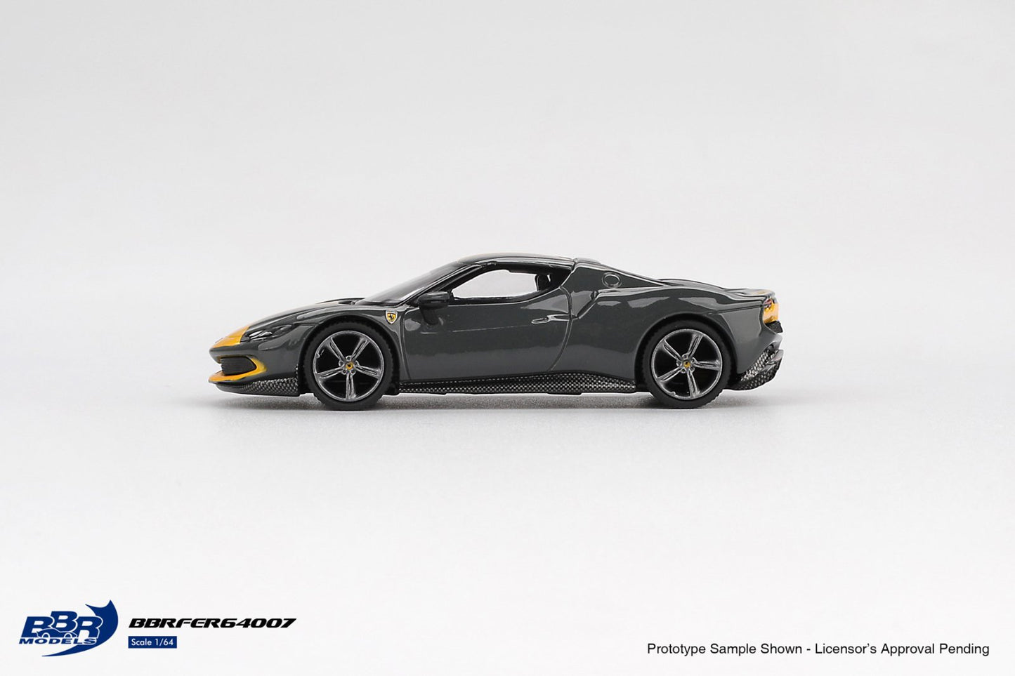 1:64 FERRARI 296 GTB ASSETTO FIORANO GRIGIO SCURO - BBR Models - BBRFER64007