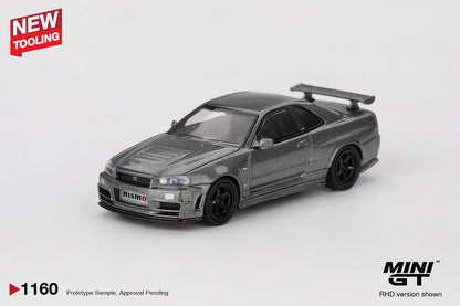 1/64 NISSAN SKYLINE GT-R DARK METAL GREY (NISMO BNR34 CRS VERSION)  - MiniGT - MGT01160