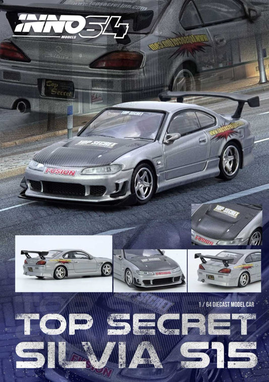1/64 TOP SECRET SILVIA (S15) Silver - Inno64 - IN64-S15TS-SIL