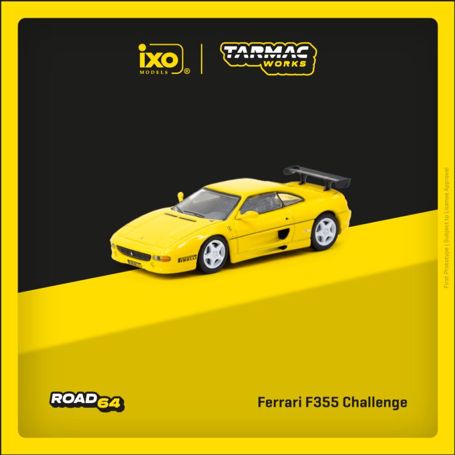 1:64 Ferrari F355 Challenge Yellow - T64R-083-YL