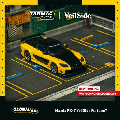 1:64 MAZDA RX-7 VEILSIDE FORTUNE7 YELLOW/BLACK - T64G-075-YE