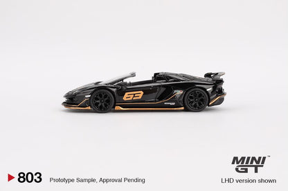 1/64 LAMBORGHINI AVENTADOR SVJ 63 ROADSTER NERO ALDEBARAN (RHD) - MGT00803-R