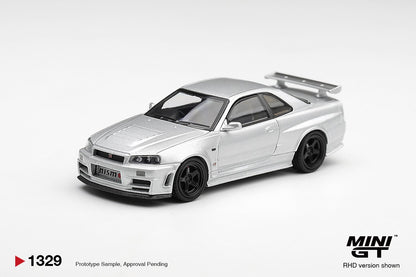 1/64 NISSAN NISMO R34GT-R Z-TUNE Z-TUNE SILVER (RHD)  - Mini GT - MGT01329