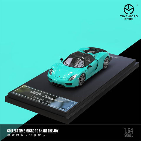 1/64 Time Micro TM643520 Porsche 918 Spyder Tiffany Blue