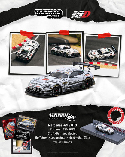 1/64 Mercedes-AMG GT3 Bathurst 12h 2026 Craft-Bamboo Racing Ralf Aron / Lucas Auer / Maximilian Götz - Tarmac Works - T64-062-26BH77