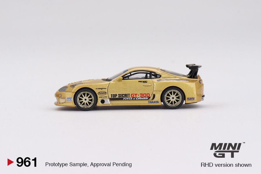 1/64 1/64 TOYOTA SUPRA (A80) TOP SECRET GT-300 TOP SECRET GOLD (RHD) BLISTER PACKAGING - MGT00961-BL