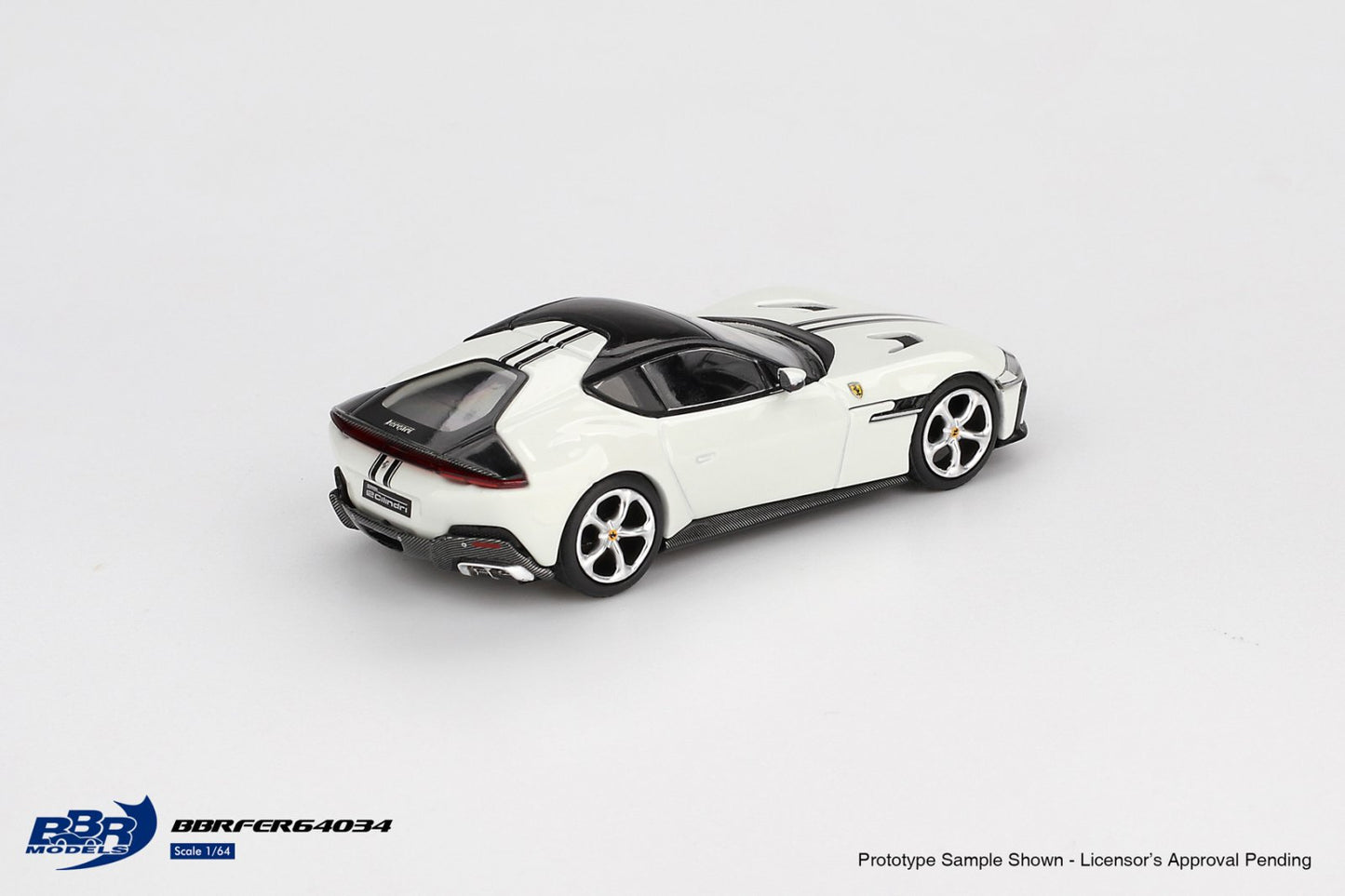 1:64 FERRARI 12 CILINDRI BIANCO AVUS - BBR Models - BBRFER64034