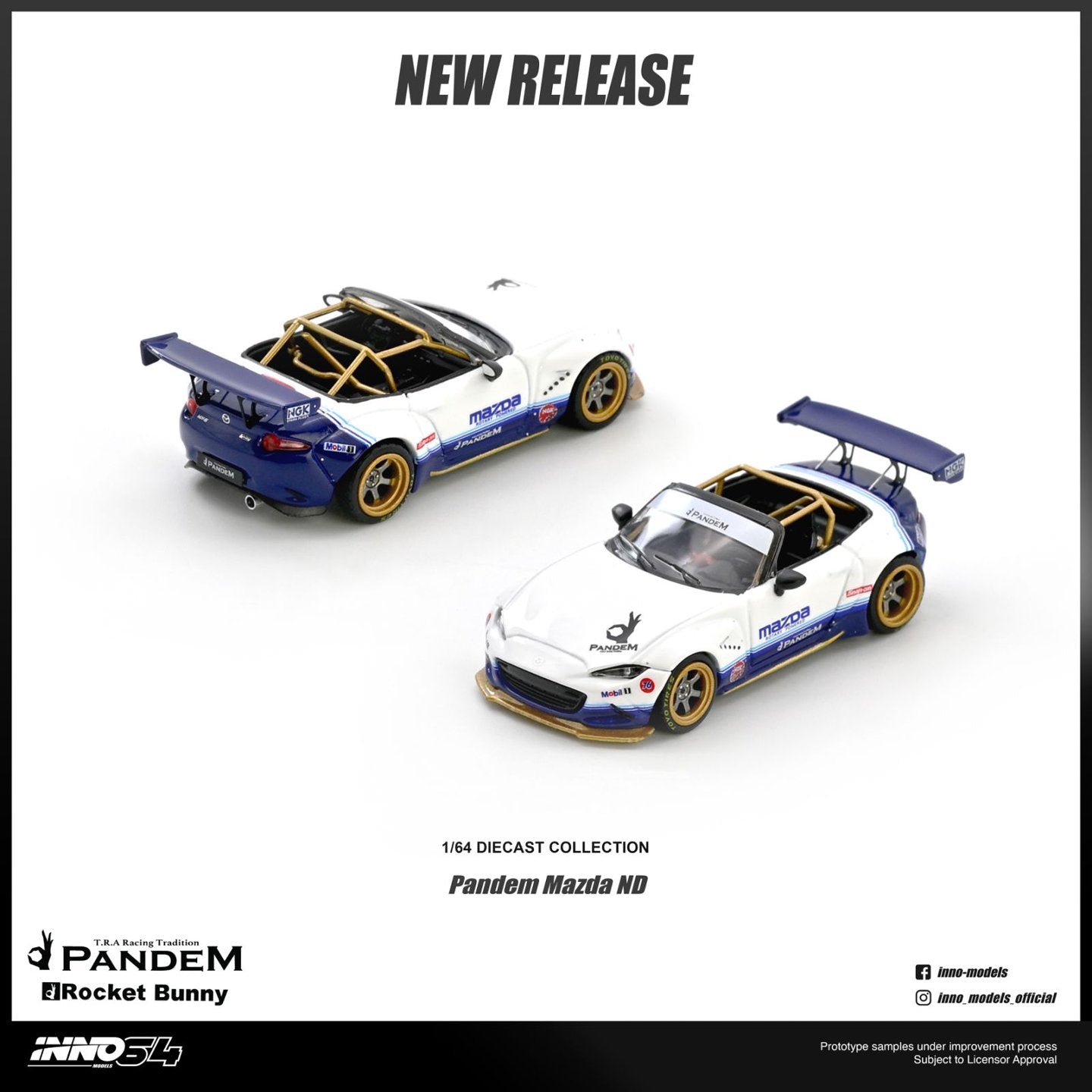 1/64 Mazda MX-5 (ND) Miata "PANDEM ROCKET BUNNY" V1.0 - Inno64 - IN64-MX5P-ND-01