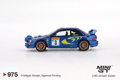 1/64 SUBARU IMPREZA WRC98 1998 RALLY MONTE-CARLO 3RD PLACE NO.3 (LHD) BLISTER PACKAGING - MGT00975-BL