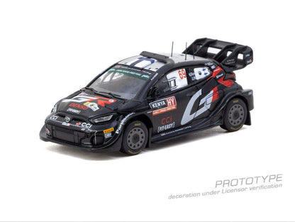 1/64 Toyota GR YARIS Rally1 HYBRID Safari Rally Kenya 2024 Winner Kalle Rovanperä / Jonne Halttunen - Tarmac Works - T64-085-24SAF69  ** Pre Order**