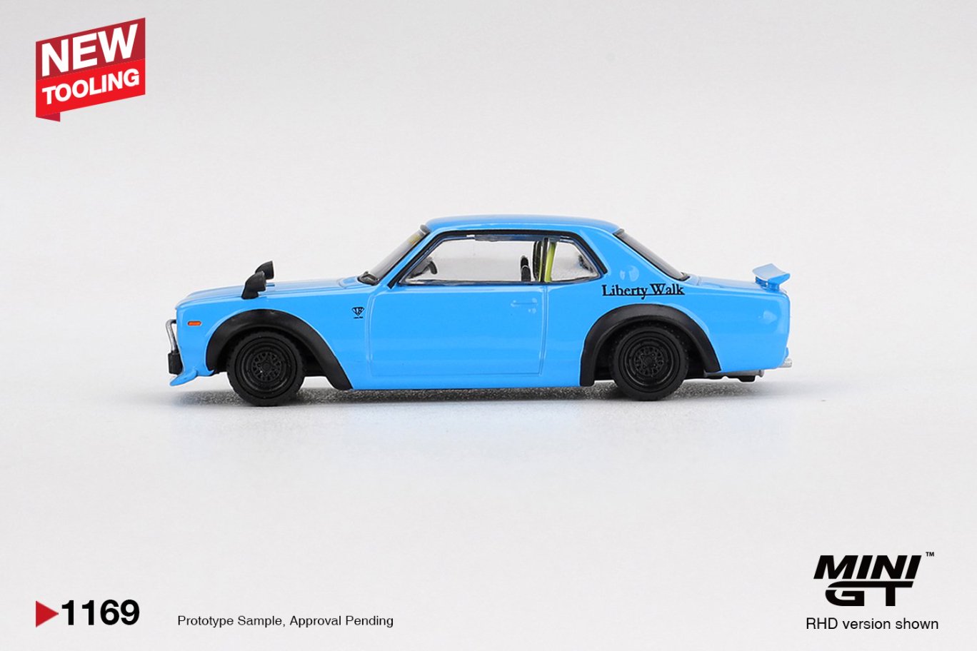 1/64 NISSAN LB WORKS HAKOSUKA BABY BLUE  - MiniGT - MGT01169