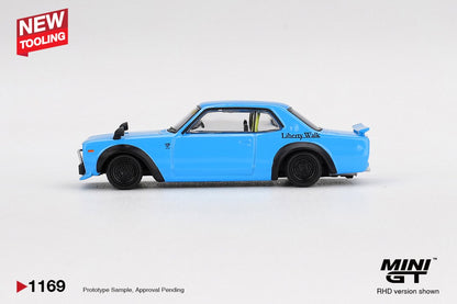 1/64 NISSAN LB WORKS HAKOSUKA BABY BLUE  - MiniGT - MGT01169