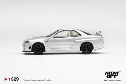 1/64 NISSAN NISMO R34GT-R Z-TUNE Z-TUNE SILVER (RHD)  - Mini GT - MGT01329