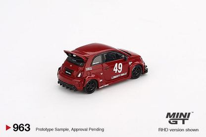 1/64 LB-WORKS X ABAS WORKS ABARTH 595 RED (LHD) BLISTER PACKAGING - MGT00963-BL